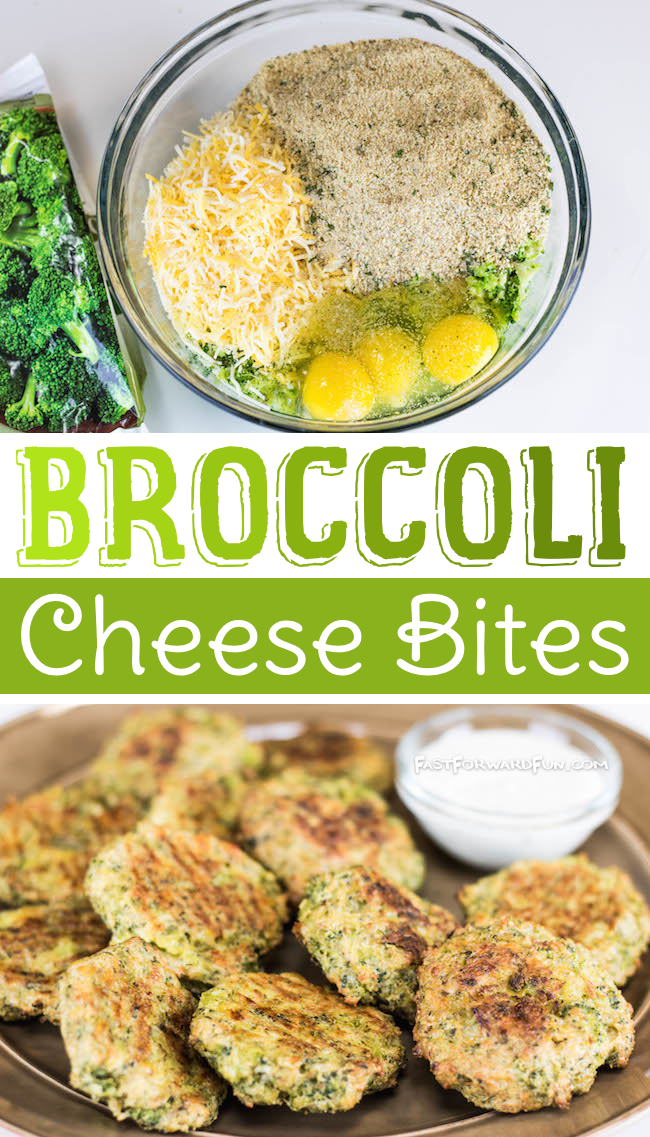 Broccoli Cheese Bites -- Awesome healthy snack idea for kids! (short video tutorial and lots of pictures). Fast Forward Fun
