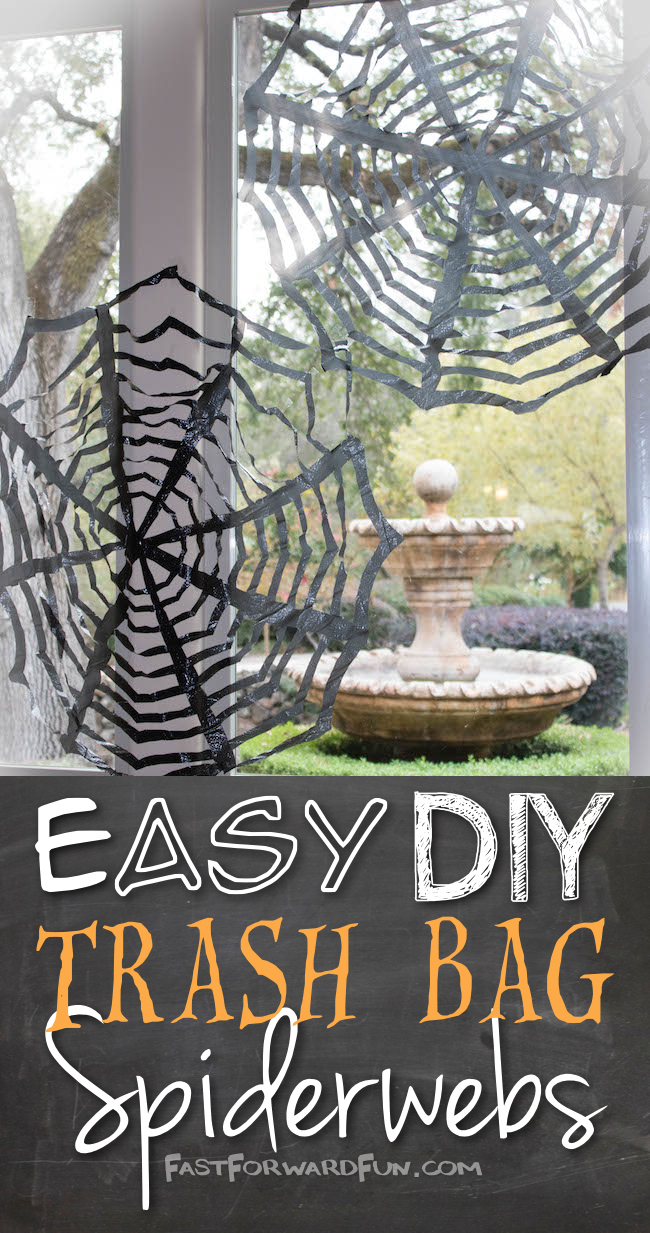 DIY Halloween decor using trashbags! So easy and cheap. (fun video tutorial and step-by-step photos). Fast Forward Fun