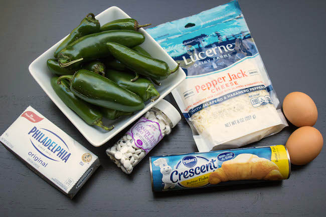 Ingredients for Jalapeño Popper Mummies