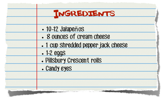 Jalapeño Popper Mummies Recipe Ingredients List