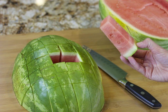 The easiest way to cut a watermelon for a party!
