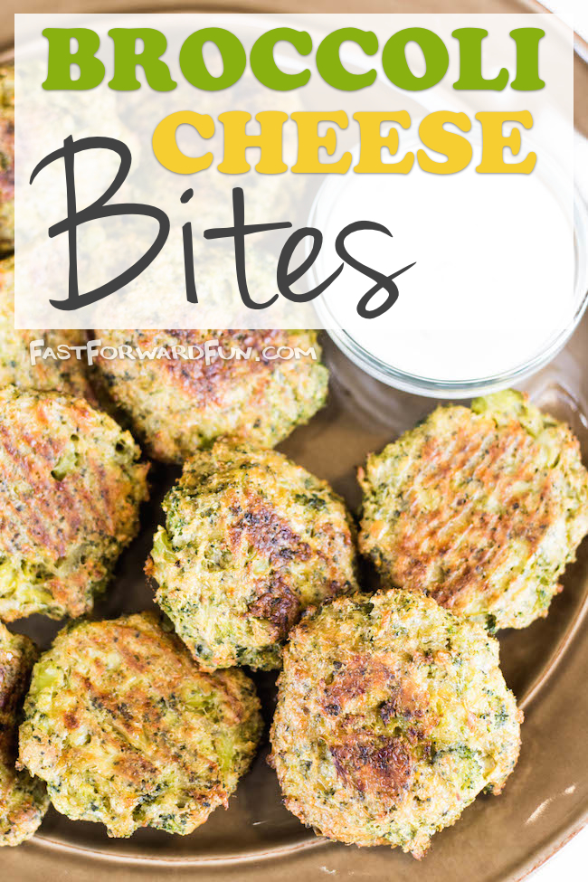 Broccoli Cheese Bites || Awesome healthy snack for kids! So easy, too. (quick video tutorial and step-by-step photos here). Fast Forward Fun