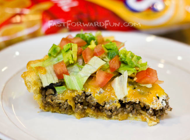 Easy Frito Taco Pie Recipe made with Pillsbury Crescent rolls! (super fun video tutorial and step-by-step photos)